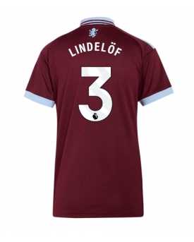 Aston Villa Victor Lindelof #3 Maglia Gara Casa Repliche 2026-27 Donna Maniche Corte